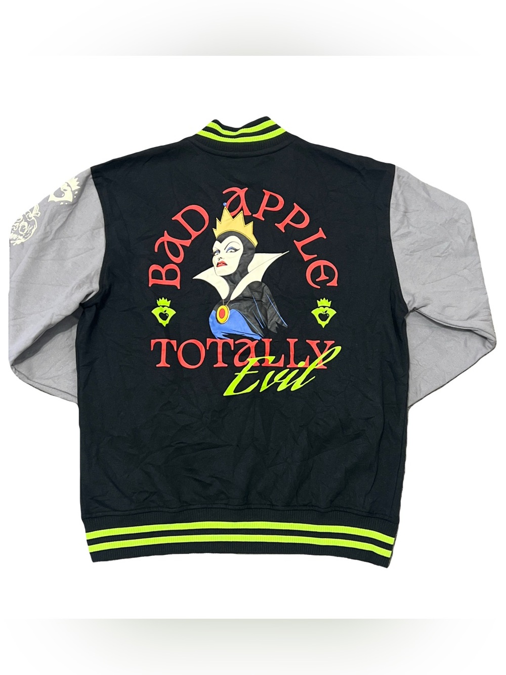 Disney Snow White & The Evil Queen Poison Apple Embroidered Varsity Jacket | XS